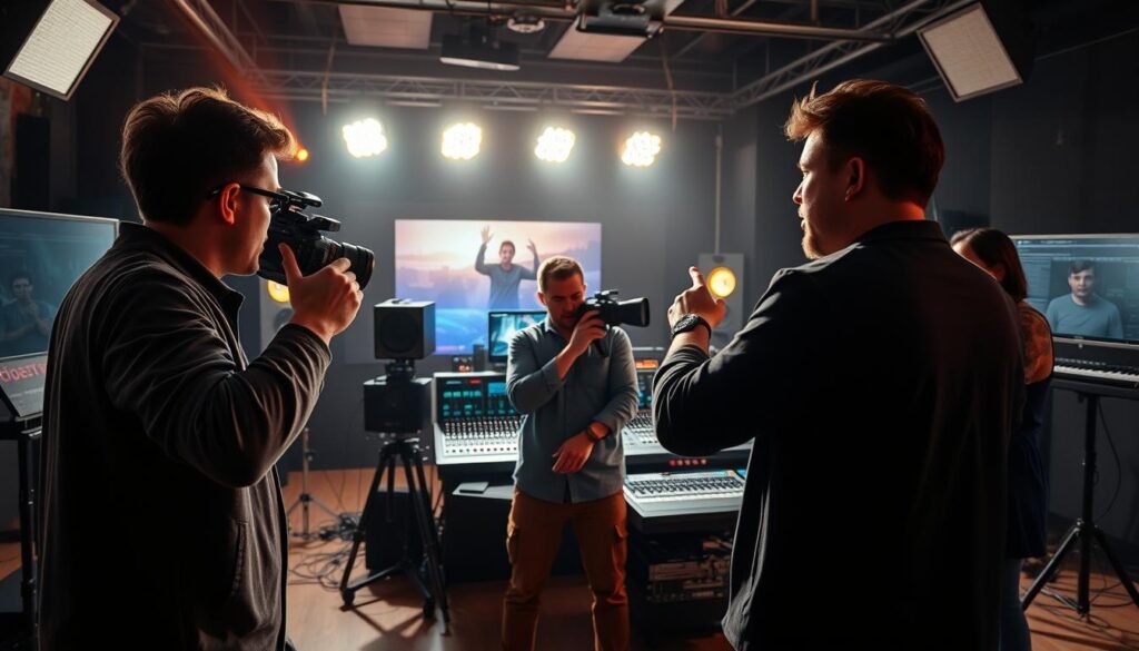 Equipo de producción de videos de reggaeton